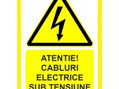 Placuta pentru cabluri electrice sub tensiune